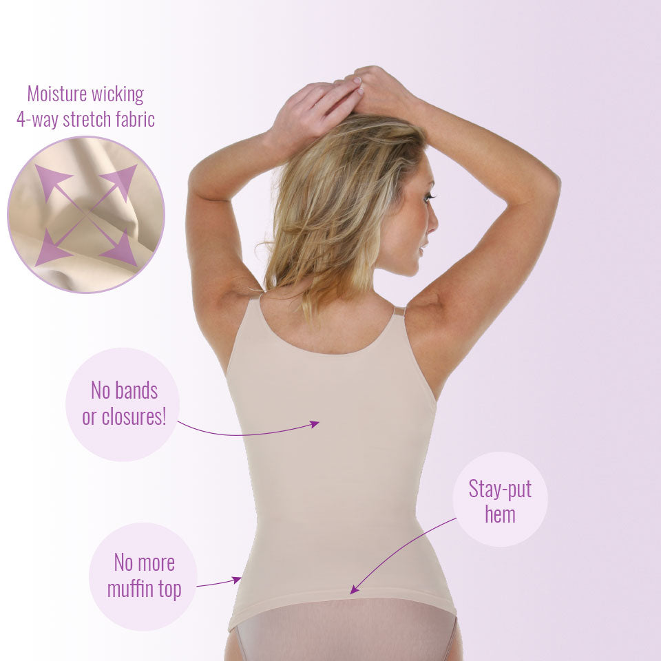 Control shaping vest adjustable shoulder straps breast push-up support -  light and refreshing breeze fabric Farmacell