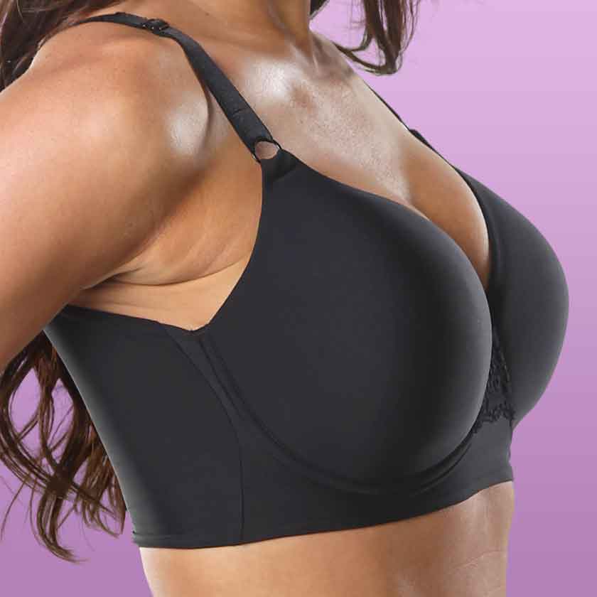 EasyComforts Style Front Zip Mesh Back Bra, White, 44 D/E at