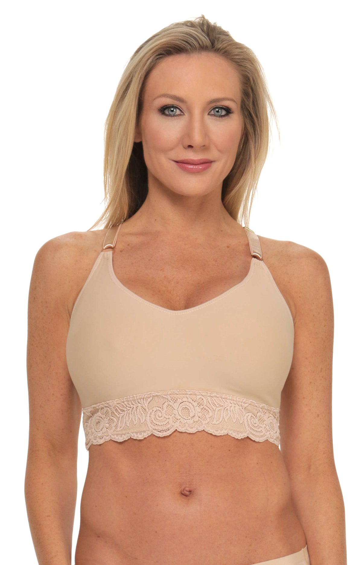 Back Smoothing Bras with Underwire and No-slip Adjustable Straps