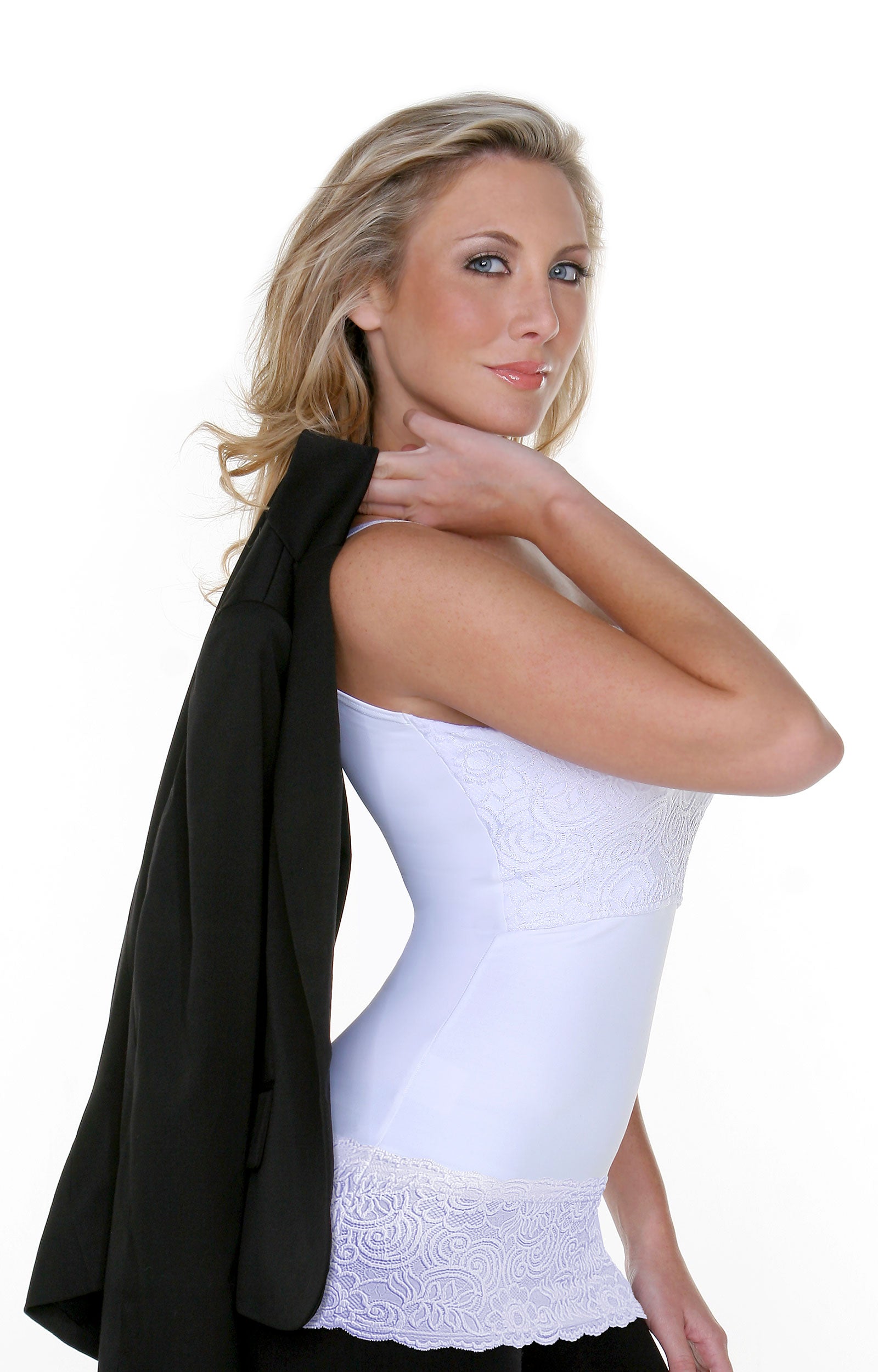 Women's Full Lace Black Camisole Bra