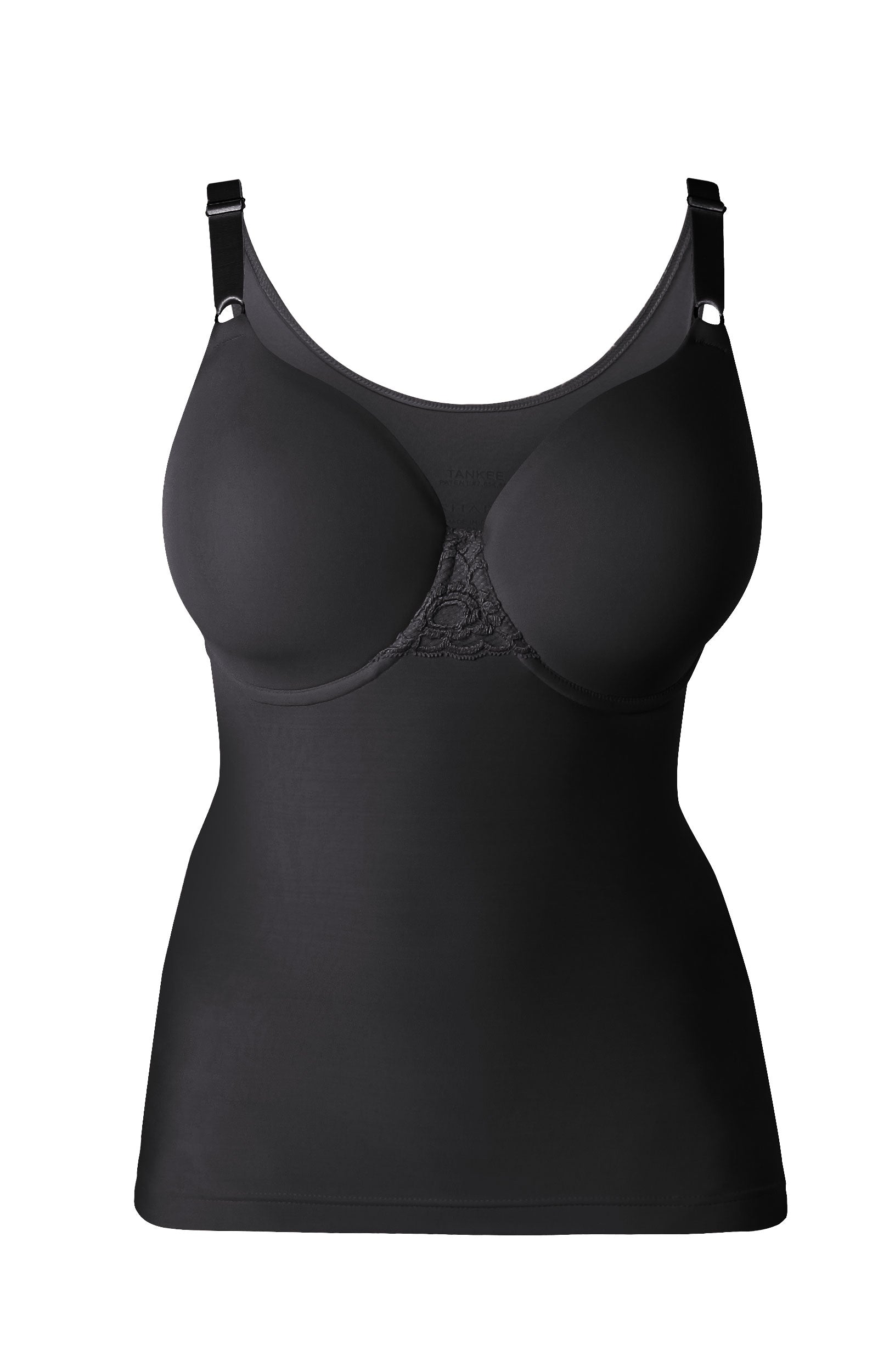 The Tankee Long is a longline bra, camisole and torso trimmer in-one  virtually invisible under your sleeveless and tank styles. - Shapeez Canada