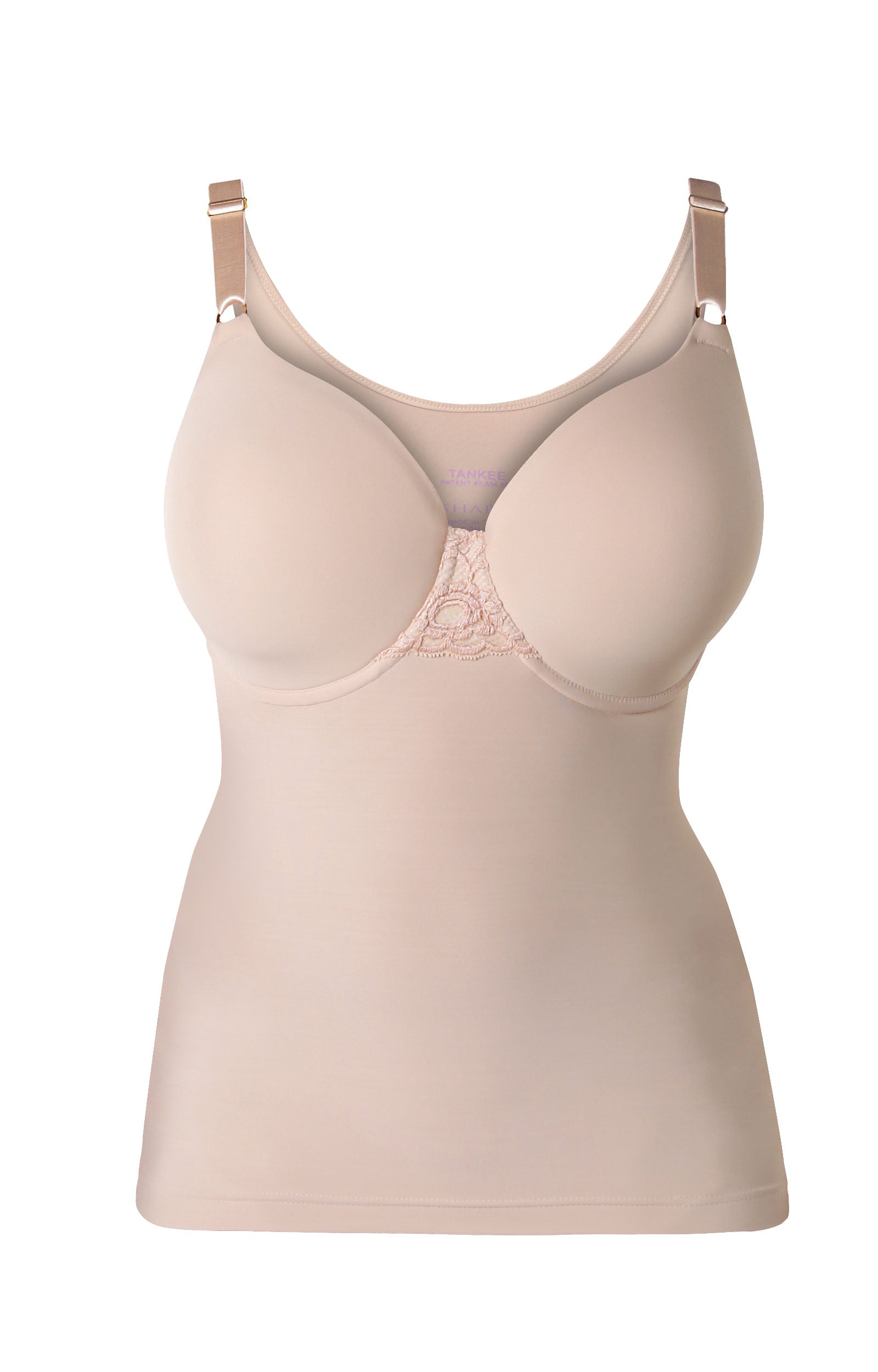 The Tankee Long is a longline bra, camisole and torso trimmer in