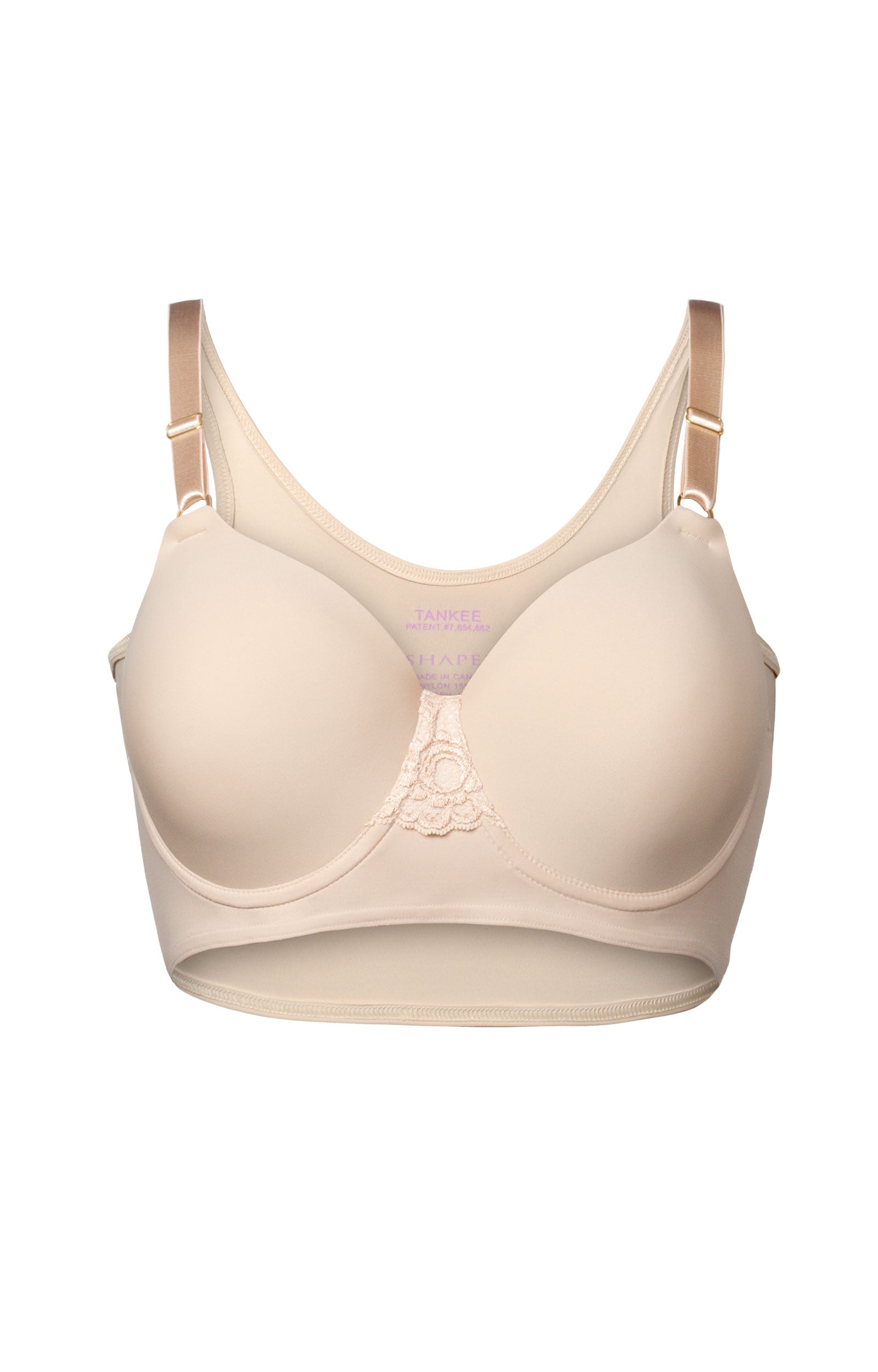The Original Tankee Short Back-Smoothing Ultra Comfortable Tee-Shirt Bra  Virtually Invisible Under Knit Tops - Shapeez Canada